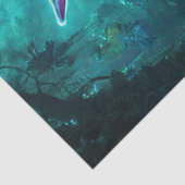 Fantasy konijntje in motorfiets tissuepapier (Detail)