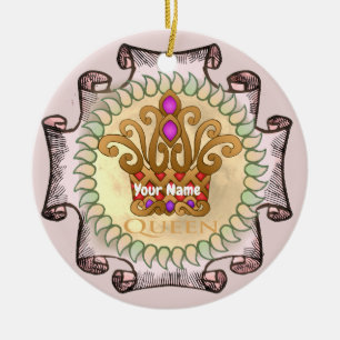 Fantasy Koningin Kroon Keramisch Ornament