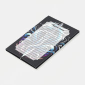 Fantasy krijger mystieke drakenzwaard vlam post-it® notes (Schuin)