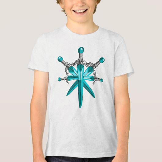Fantasy kristal Zwaard Kids T-shirt (Voorkant)