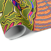 Fantasy Kuna Indiase Mola Stamritueel Cadeaupapier (Rol Hoek)