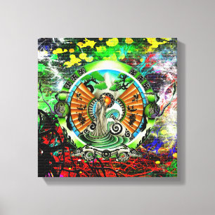 Fantasy Kung Fu Canvas Afdruk