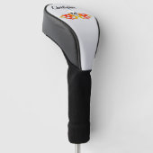 Fantasy kunst schedel en vlammen ontwerp golfheadcover (Schuin)