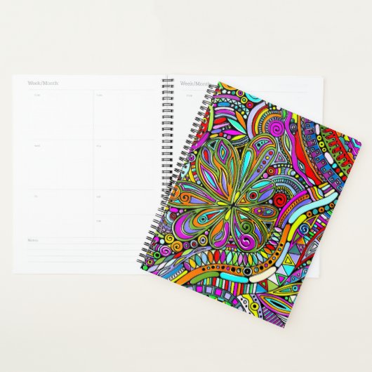 Fantasy Kunst Schetsen - Abstracte Bloemen 1 Planner (Display)