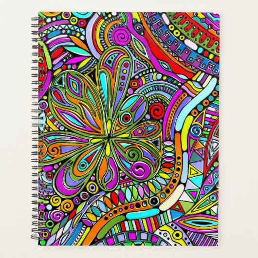 Fantasy Kunst Schetsen - Abstracte Bloemen 1 Planner (Voorkant)