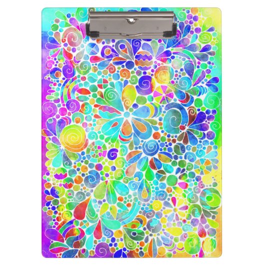 Fantasy-kunst schetsen - Abstracte bloemen 2 Klembord (Voorkant)