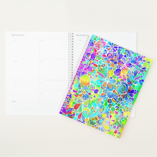 Fantasy-kunst schetsen - Abstracte bloemen 2 Planner (Display)