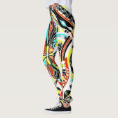 Fantasy Kunst Schetsen - Abstracte Bloemen 3 Leggings (Links)