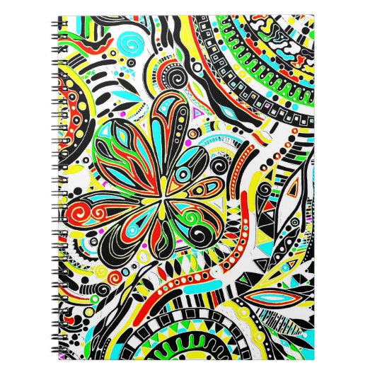 Fantasy-kunst schetsen - Abstracte bloemen 3 Notitieboek (Voorkant)