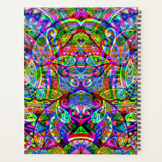 Fantasy-kunst schetsen - Abstracte Neon Shift 3 Planner (Achterkant)