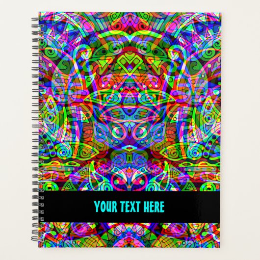 Fantasy-kunst schetsen - Abstracte Neon Shift 3 Planner (Voorkant)