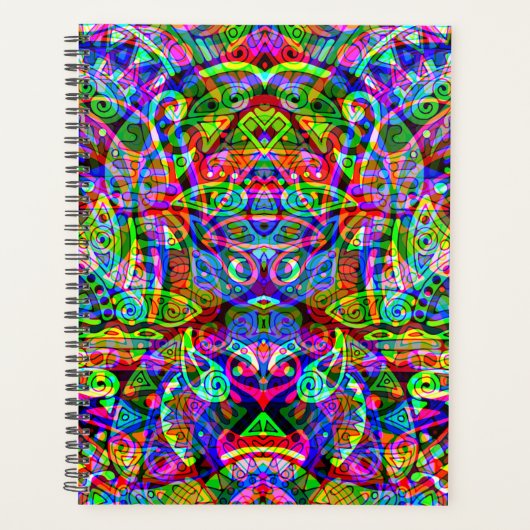 Fantasy-kunst schetsen - Abstracte Neon Shift 3 Planner (Voorkant)