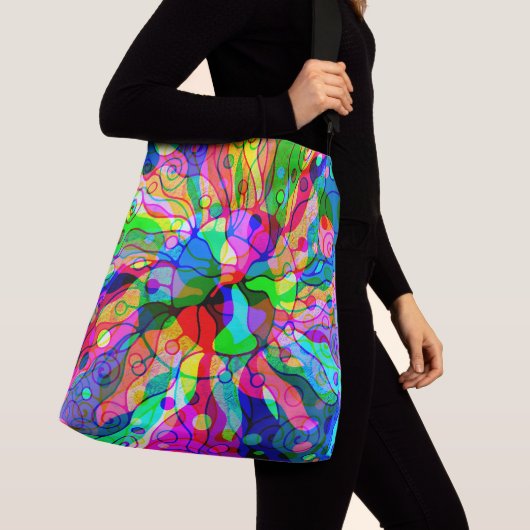 Fantasy-kunst schetsen - Abstracte Neonverschuivin Crossbody Tas (Dichtbij)