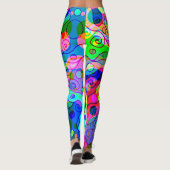 Fantasy-kunst schetsen - Abstracte Neonverschuivin Leggings (Achterkant)