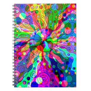 Fantasy-kunst schetsen - Abstracte Neonverschuivin Notitieboek