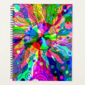 Fantasy-kunst schetsen - Abstracte Neonverschuivin Planner (Voorkant)