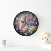 Fantasy-kunst-wandklok 'Draken zitplaats' Grote Klok (Huis)