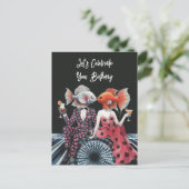 Fantasy Kusvis Vier Happy Birthday Briefkaart (Staand voorkant)