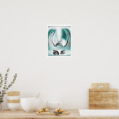 Fantasy lady en ogen kunst poster (Keuken)