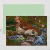 Fantasy Lady in Fairy Garden Kaart (Voorkant / Achterkant)