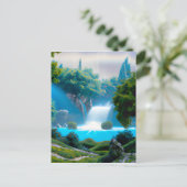 Fantasy Lake Feestdagenkaart (Staand voorkant)