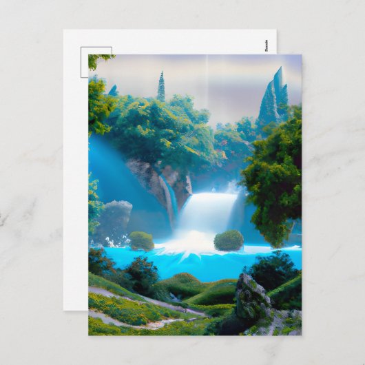 Fantasy Lake Feestdagenkaart (Voorkant / Achterkant)