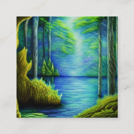 Fantasy Lake Vierkante Visitekaartje (Voorkant)