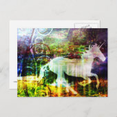  Fantasy Land Fairy Tale Unicorn Briefkaart (Voorkant / Achterkant)
