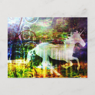 Fantasy Land Fairy Tale Unicorn Briefkaart