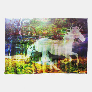 Fantasy Land Fairy Tale Unicorn Kitchen Towel Theedoek