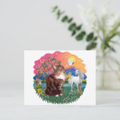 Fantasy Land (ff) - Maine Coon kat (tabby) Briefkaart (Staand voorkant)