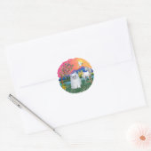 Fantasy Land (ff) - Perzische kitten (wit) Ronde Sticker (Envelop)