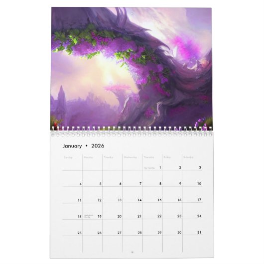 Fantasy Landkalender Kalender (Jan 2026)