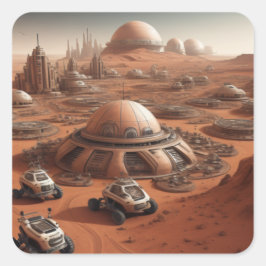 Fantasy Lands Vierkante Sticker