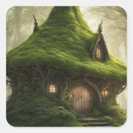 Fantasy Lands Vierkante Sticker