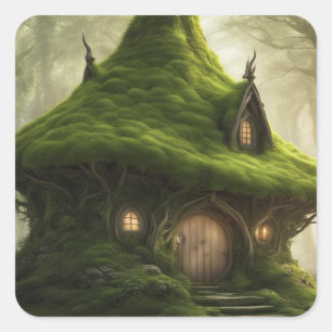 Fantasy Lands Vierkante Sticker
