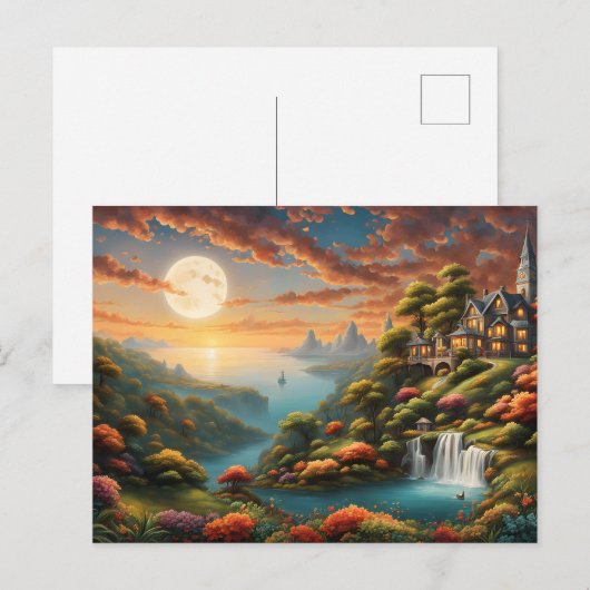 Fantasy Landscape Briefkaart (Voorkant / Achterkant)