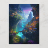 Fantasy Landscape Colorful Surreal Briefkaart (Voorkant)