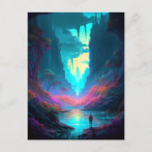 Fantasy Landscape Colorful Surreal Briefkaart (Voorkant)