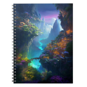 Fantasy Landscape Colorful Surreal Notitieboek