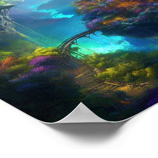 Fantasy Landscape Colorful Surreal Poster (Hoek)