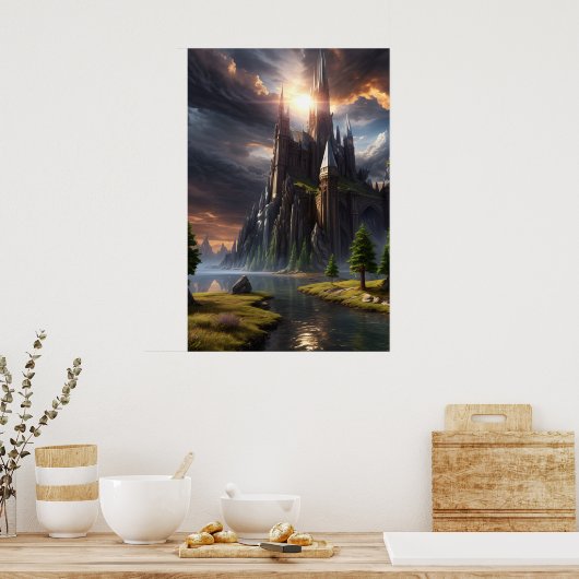Fantasy Landscape Poster (Keuken)