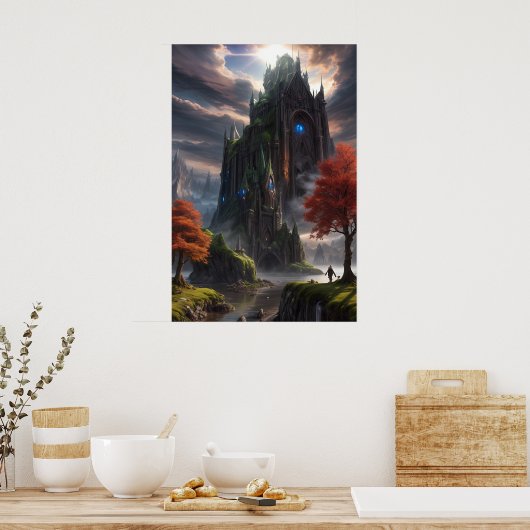 Fantasy Landscape Poster (Keuken)