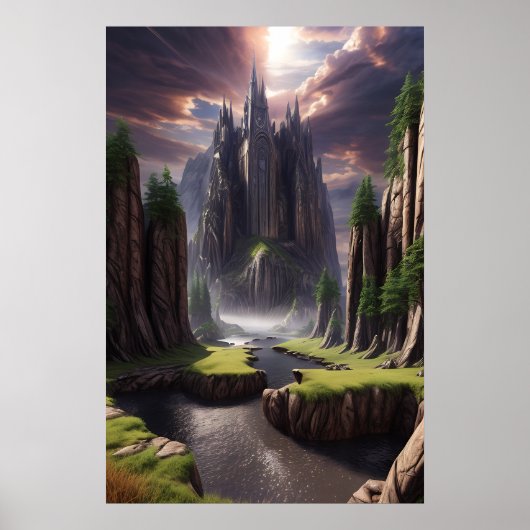 Fantasy Landscape Poster (Voorkant)