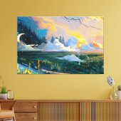 Fantasy Landscape Premium Wrapped Canvas (gloss) Afdruk (Insitu (Woonkamer))