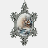 Fantasy Landscape Snowflake Ornament (Links)