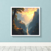 Fantasy Landschap Digitale Muurschilderingen Canvas Afdruk (Insitu (Houten vloer))