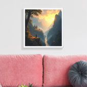 Fantasy Landschap Digitale Muurschilderingen Canvas Afdruk (Insitu (Woonkamer))