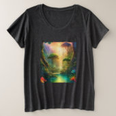 Fantasy landschap Levendige kleuren River T-shirt (Design voorkant)