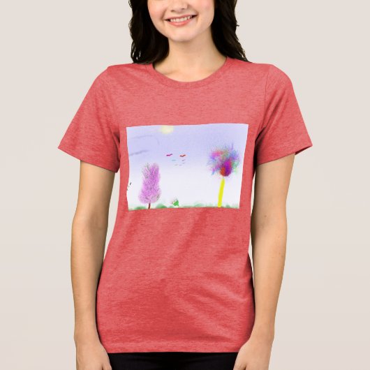 Fantasy Landschap Ontsnapping Dames T-Shirt (Voorkant)